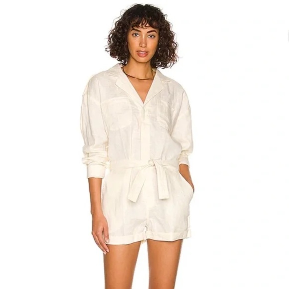 Acacia Linen  Long-Sleeve Romper